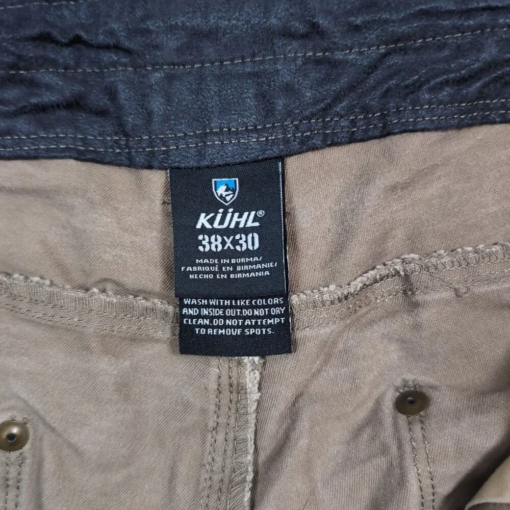 Kuhl Rydr Pants Mens 38x30‎ (38x29) Brown Outdoor Hiking Workwear Heavy Patina